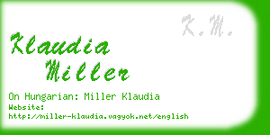 klaudia miller business card